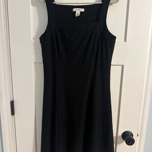 White House Black Market Black Eyelet Sleeveless A-line Dress